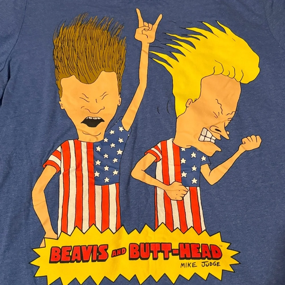 MTV Blue Beavis and Butt-Head Graphic T-Shirt - Picture 3 of 4